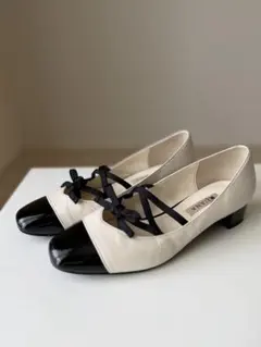 [ダイアナ] ローヒール・フラットシューズ日本製リボン バレエコア スクエアトゥ