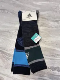 adidas キッズ靴下 2足組 21-23cm