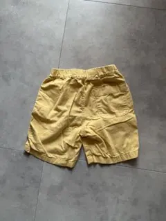 イエロー ハーフパンツ ゴム入りウエスト