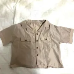 INGNIベージュ ショートスリーブシャツ M