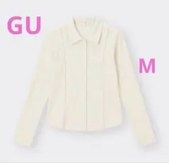 GUリブポロカーディガン リブカットソー　ユニクロ　zara dholic好きに