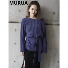 MURUA ニット パープル ベルト付き
