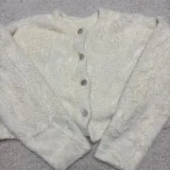 FREE'S MART ホワイトファーカーディガン