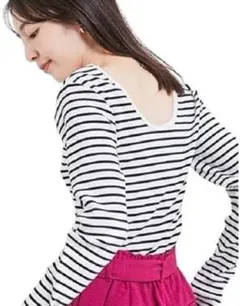 【新品】フリーサイズ❣️ 洗える テレコリブプルオーバー レディース