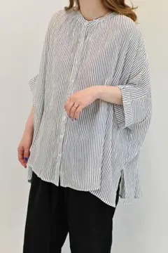 ハートマーケット レディース ストライプ ドルマン シャツ フリーサイズ