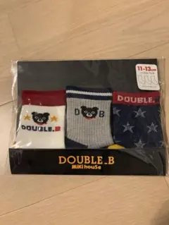 ミキハウス　DOUBLE.B ベビー靴下 3足セット 11-13cm