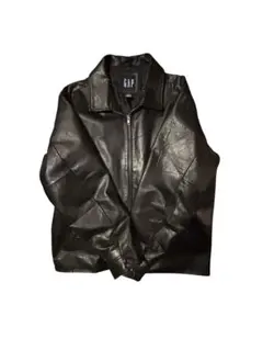 old gap leather レザー フーディ パーカー ラムレザー y2k - メルカリ