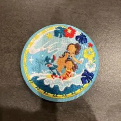 Disney Characters 刺繍缶バッジビスケット2 リロ&スティッチ