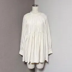 アースミュージックアンドエコロジー バックリボン ブラウス チュニック