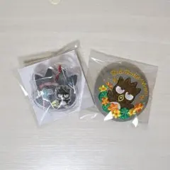 サンリオ バツ丸 花言葉刺繍缶バッジ パッケージチャーム