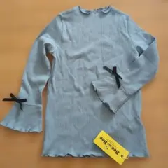 フリルリボンリブカットソー140