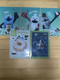 No.215【新品未使用】③LOTTE×パペットスンスンクリアファイル5枚セット