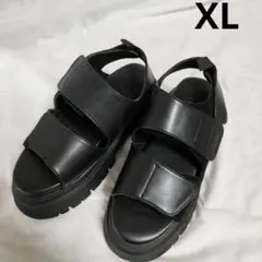 【新品】Java ダブルストラップ厚底サンダル ブラック　XLのサムネイル
