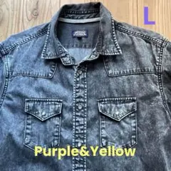 【週末限定値下げ✨】Purple&Yellow ブラックデニム ウエスタン L