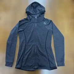 PUMA フード付きダークグレー　レディースL
