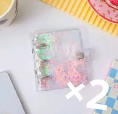 シール帳 　バインダー 　シャカシャカ　ハート　リフィル付き　セット