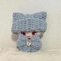 にじぱぺっと ぬい服 猫耳ニット帽 リボン