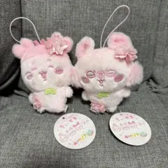 ちいかわ ぬいぱれっと さくらいろ カニちゃん　モモンガ　2種セット