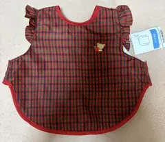 ファミリア　familiar お食事エプロン　赤　スタイ