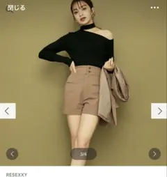 RESEXXY ブラック オフショルダー ニット