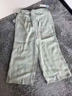 GU ベルトタックストレートパンツ 3XL グリーン