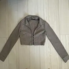 ZARA トップス　ジャケット　千鳥格子柄　レディース