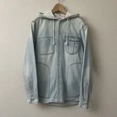 Levi's / ヴィンテージ風 デニムフードシャツ / ライトウォッシュ S