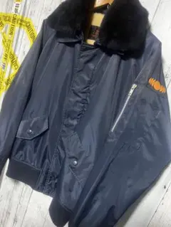 CASUAL B-15C MA-1 フライトジャケット 紺色 日本製 Lサイズ