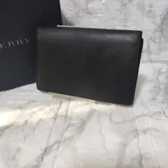 BURBERRY バーバリー　黒 レザー 名刺入れ カードケース