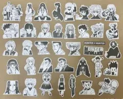 HUNTER×HUNTER ハンターハンターモノクロ　ステッカー　37枚　20