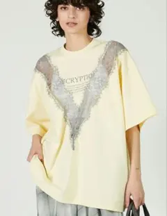 prank project♡VネックレースTシャツ新品未使用♡公式品♡チャコール