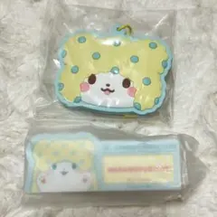 名札バッジ　ラバーミラーキーホルダー　まるもふびより　モップ　サンリオ