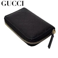 【美品】GUCCI グッチ 6連キーケース マイクログッチシマ 鍵 カード 黒