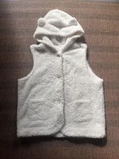 KID BLUE★STAR フード付きボアベスト 140