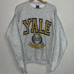 90s USA製 チャンピオン YALE 3段プリント スウェット M グレー