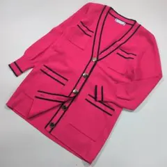 【イヴ サンローラン】YSL ニットカーディガン ビジューボタン ピンク金ボタン 2026年最新】サンローラン カーディガン 金ボタンの人気アイテム