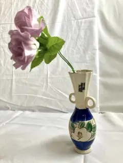 ✅当時物✅モダンレトロな花瓶/フラワーベース✅シールラベル付き