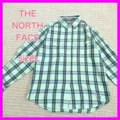 綺麗❤️ノースフェイス 長袖シャツ ブラウス グリーン チェック