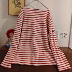 SAINT JAMES T4 赤と白ストライプ 長袖Tシャツ