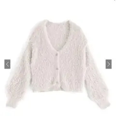 シャギーニット　カーディガン