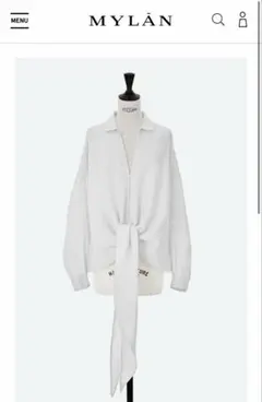 完売　MYLAN Linen Tie-Front Shirtのサムネイル