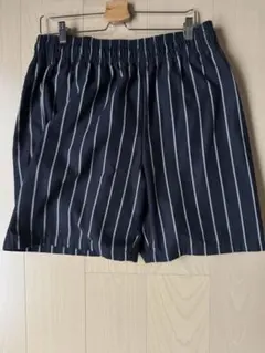 GU ネイビー ストライプ シェフ　ショートパンツ
