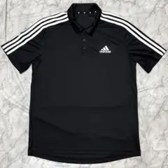 adidas アディダス ポロシャツ メンズXL ブラック ゴルフウェア