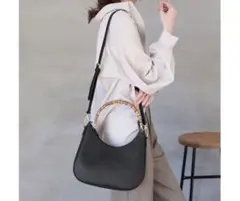 グローバルワーク 2WAYバンブーショルダーバッグ