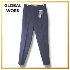 新品 グローバルワーク アーバンデニムスラックスエアー ネイビー スラックス