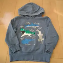 Ｈ＆М サメデザイン スパンコール トレーナー ブルー 100〜110