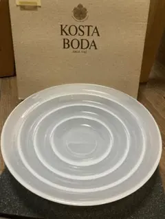 コスタボダ　30cm ガラスプレートボウル　KOSTA BODA 新品未使用のサムネイル