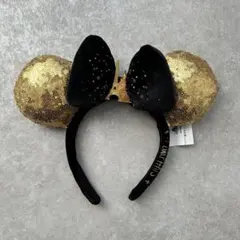 パリディズニー ミニー　耳 カチューシャ 黒金