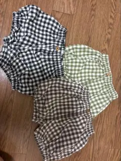 핸드메이드 아동복, 펌킨 팬츠, 3종 세트, 70-80
