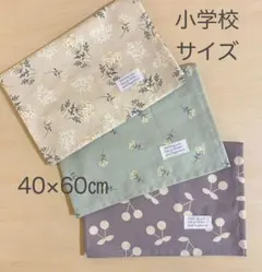 ランチョンマット 北欧風 お花畑40×60 小学校サイズ 給食　3枚セット